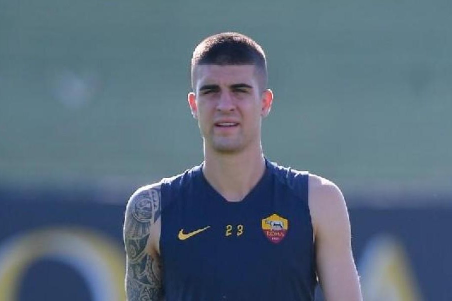 Gianluca Mancini in allenamento, di LaPresse