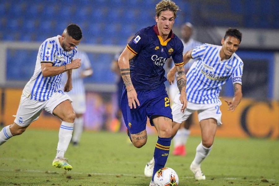 Zaniolo in azione contro la Spal, di LaPresse