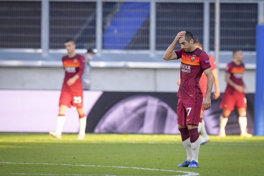 La delusione dei giocatori della Roma, di LaPresse