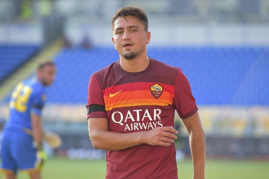 Cengiz Under durante Frosinone-Roma, di LaPresse