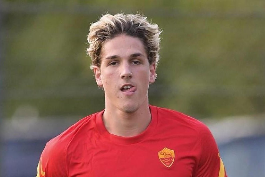 Nicolò Zaniolo in allenamento, di LaPresse