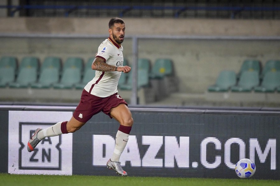 Leonardo Spinazzola durante Verona-Roma, di LaPresse