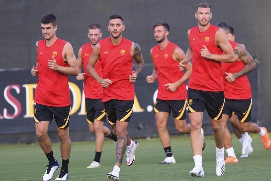 Allenamento a Trigoria, di LaPresse