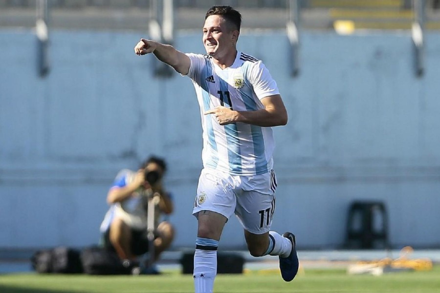 Anibal Moreno con la maglia dell'Argentina