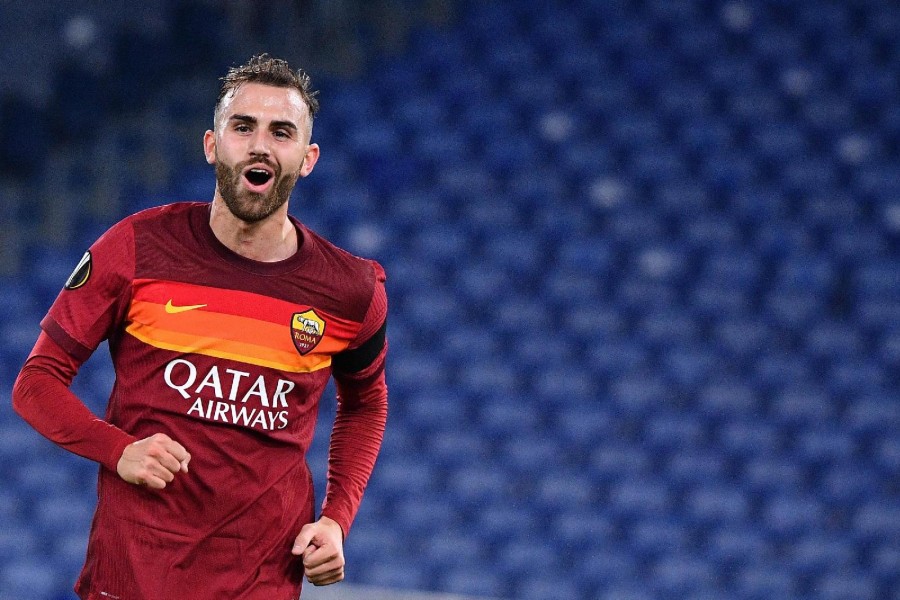 Borja Mayoral esulta dopo il primo gol, di LaPresse