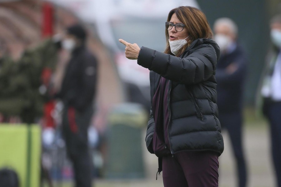 Elisabetta Bavagnoli nella gara contro il Milan, di LaPresse