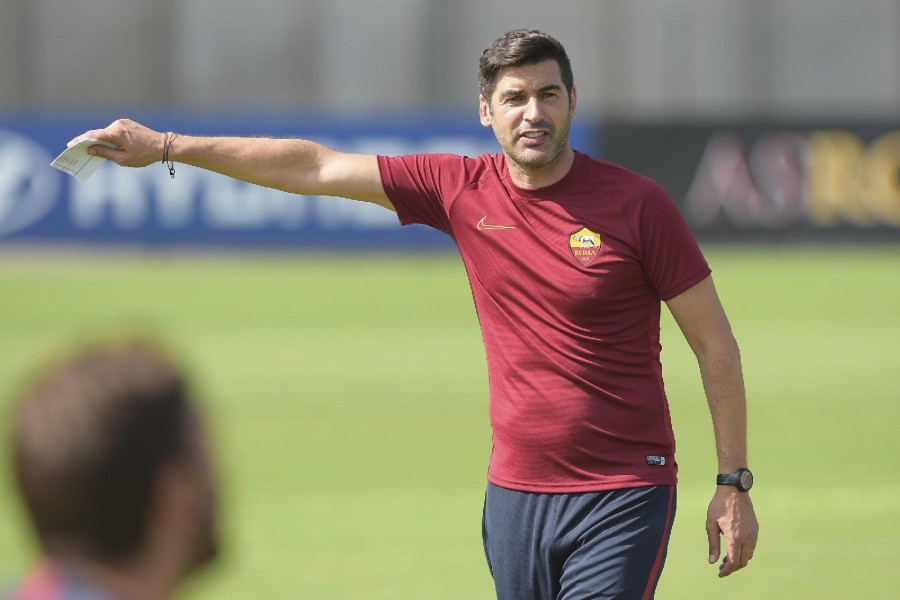 Paulo Fonseca nel giorno del primo allenamento a Trigoria, di LaPresse