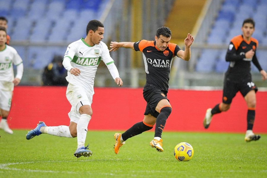 Pedro in Roma-Sassuolo, di LaPresse