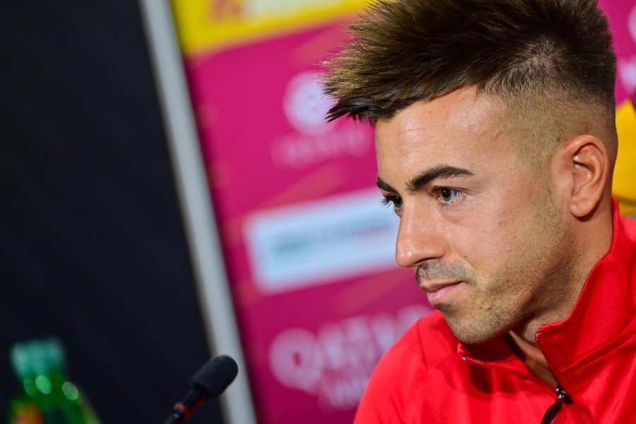 Stephan El Shaarawy in conferenza stampa, di LaPresse