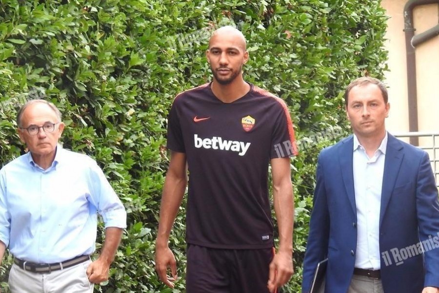 Nzonzi a Villa Stuart (Foto Mancini)