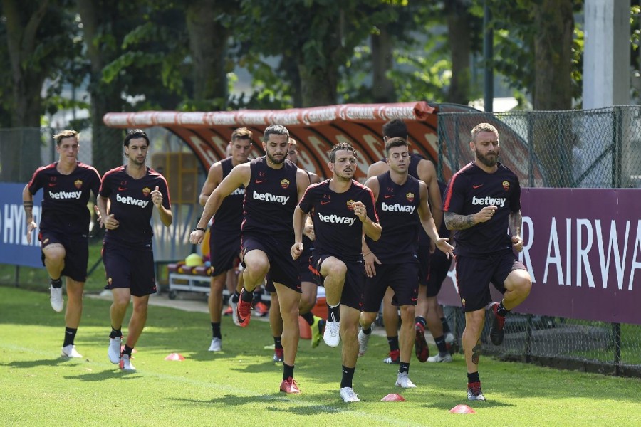 Allenamento a Trigoria, di LaPresse