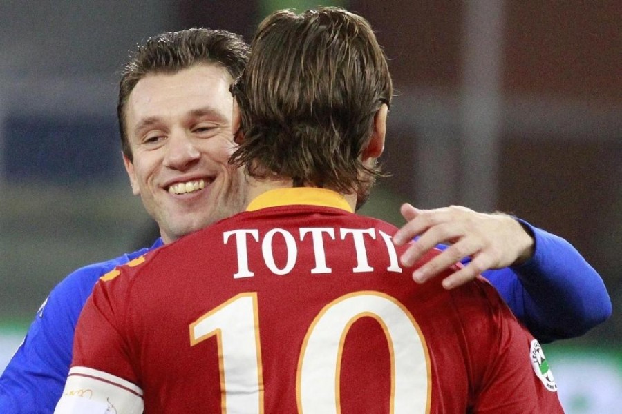 Totti e Cassano, di LaPresse