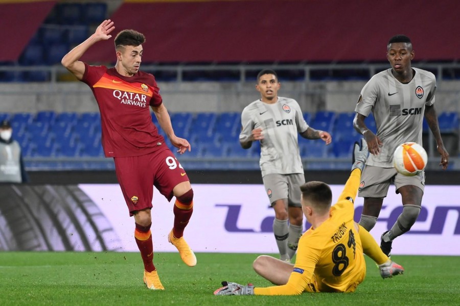 Il gol di El Shaarawy in Roma-Shakhtar Donetsk, di LaPresse