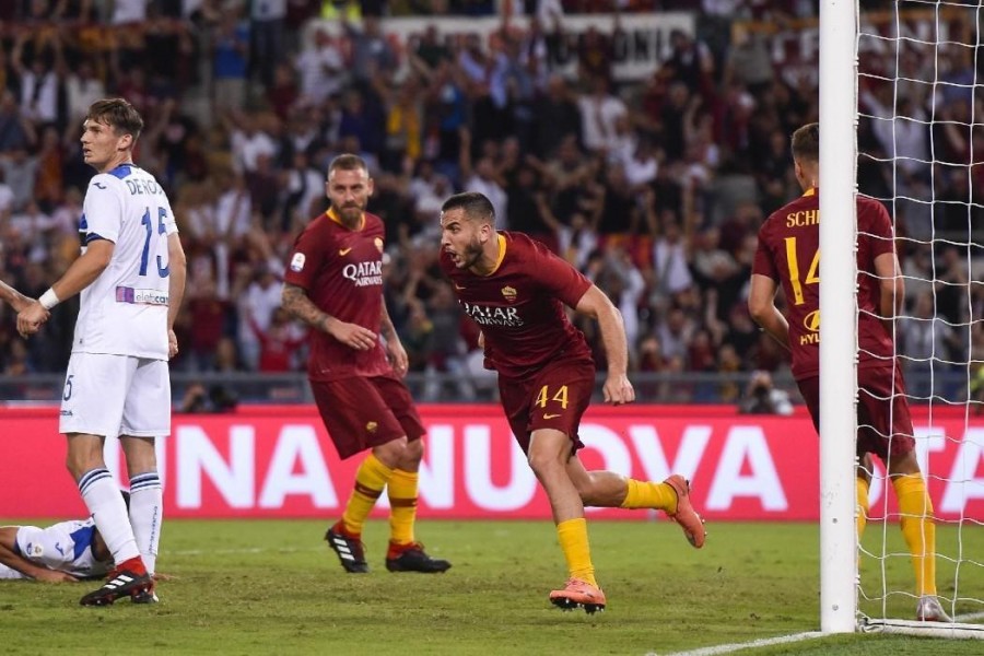 Il gol del pareggio di Manolas, di LaPresse