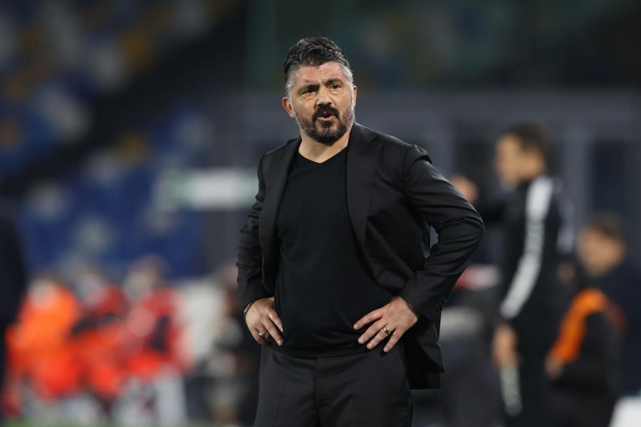 Gattuso durante Napoli-Bologna, di LaPresse