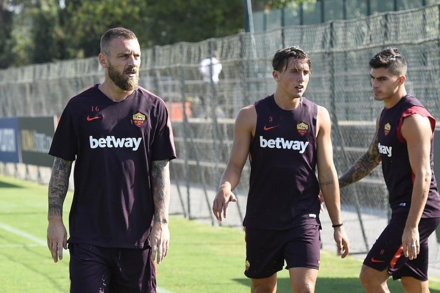 De Rossi e compagni in allenamento, di LaPresse