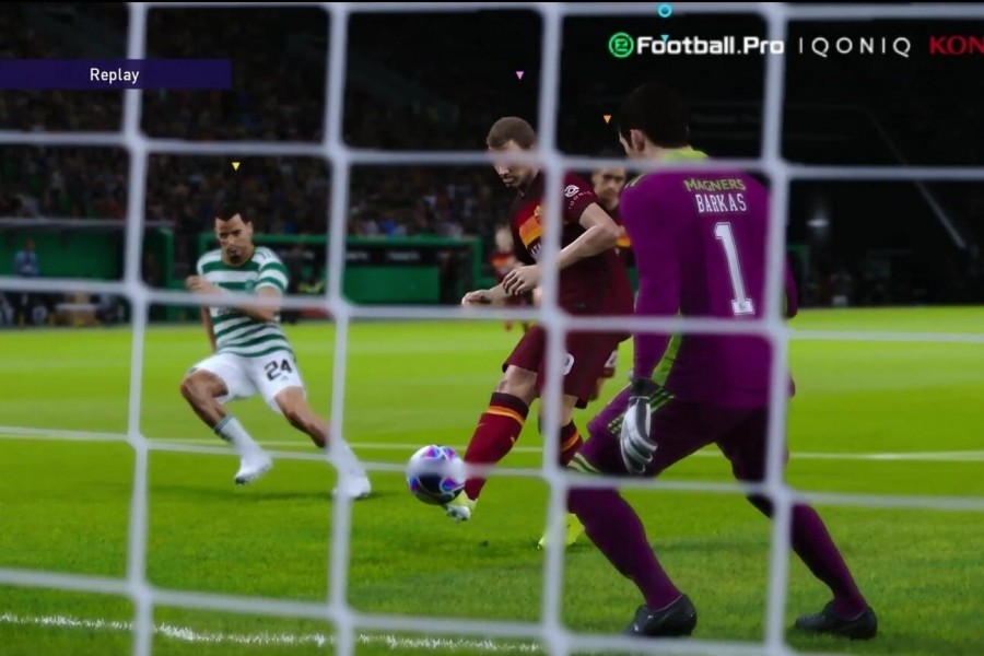 Il gol di Dzeko al 52' della seconda sfida con il Celtic vinta 2-1