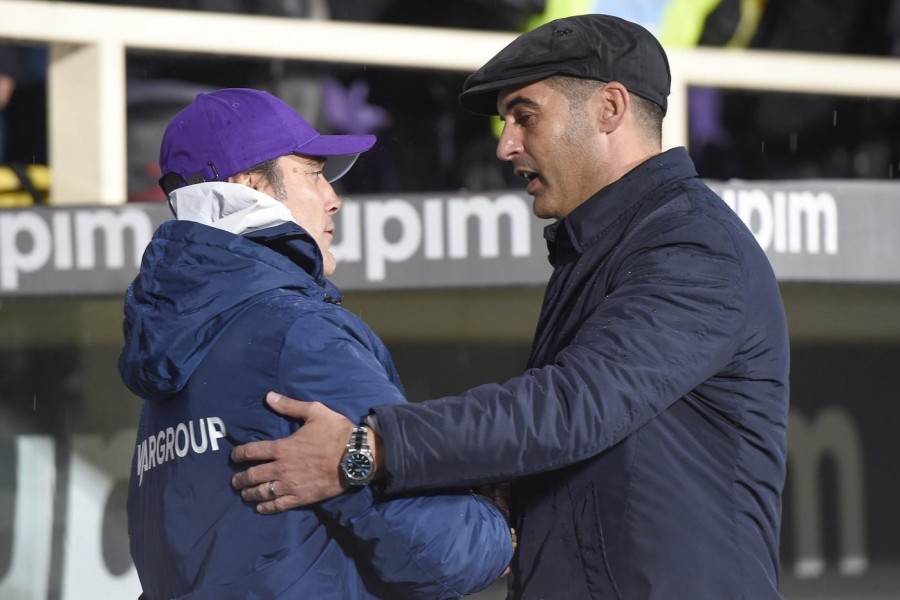 Montella e Fonseca, in occasione di Fiorentina-Roma dello scorso campionato, di LaPresse