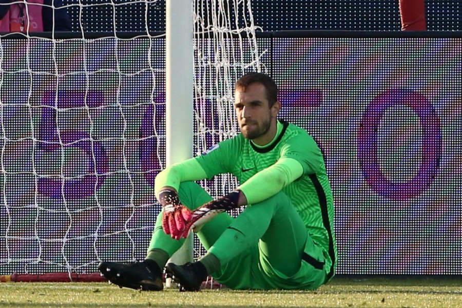 Il portiere giallorosso Pau Lopez, di Mancini