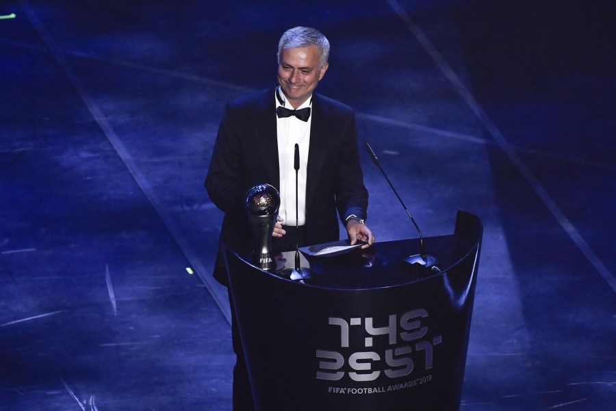 José Mourinho premiato al Best FIFA Football Awards 2019, di LaPresse