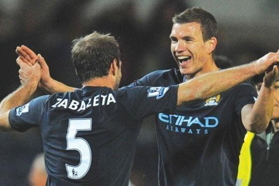 Zabaleta e Dzeko ai tempi del Manchester City