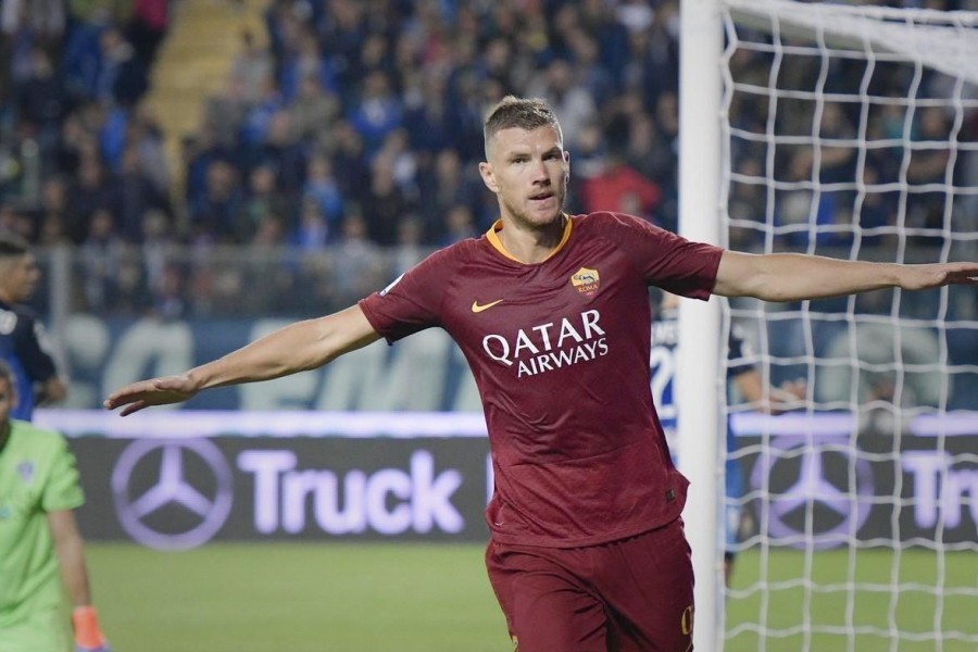 Dzeko in gol contro l'Empoli, di LaPresse