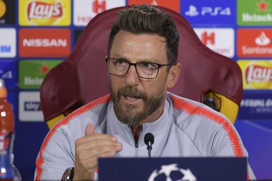 Di Francesco in conferenza, di LaPresse