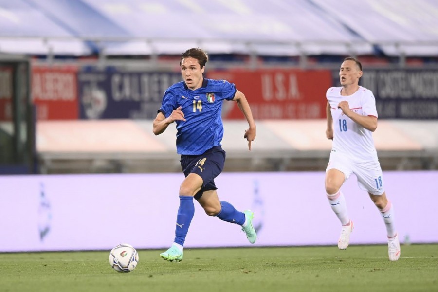 L'attaccante della Nazionale Federico Chiesa, di LaPresse