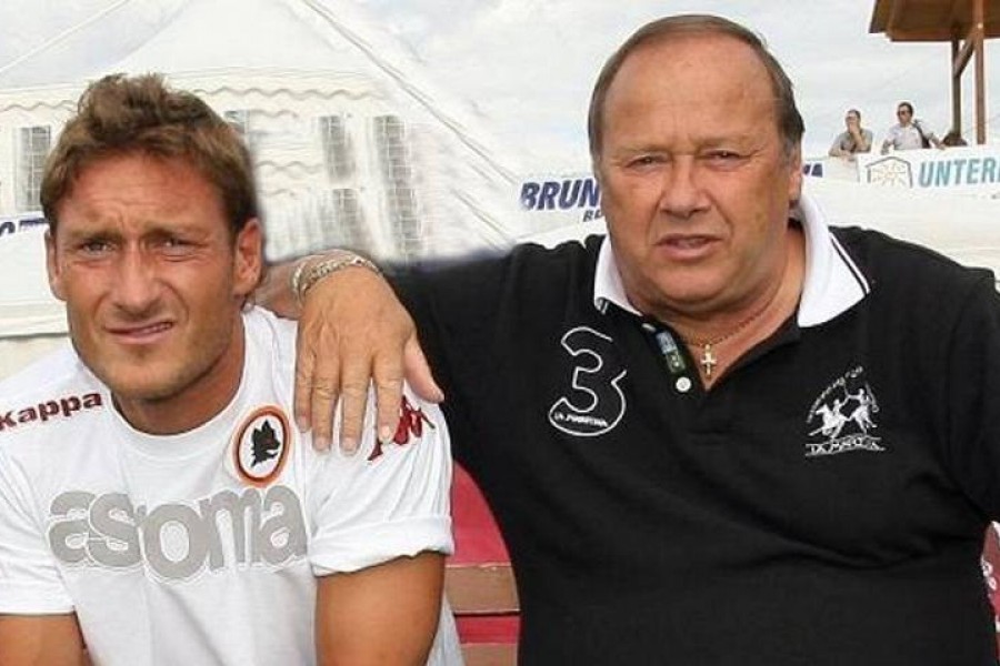 Francesco Totti insieme a papà Enzo