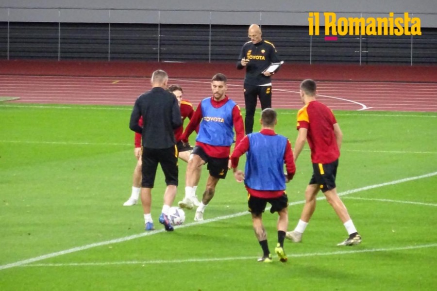 L'allenamento della Roma in Giappone