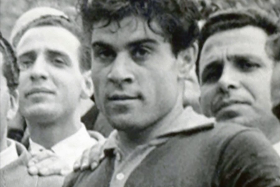 Coppa Italia 1952 da sin. Elio Imperi, Bruno Monti, Luciano Ciancola