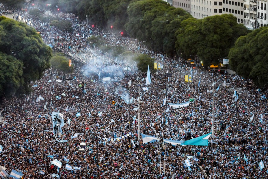 Tifosi argentini a Buenos Aires