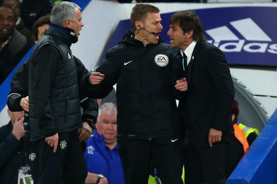 Mourinho faccia a faccia con Conte (Getty Images)