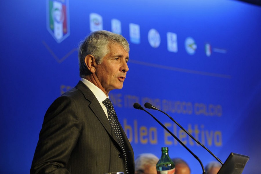 Andrea Abodi, ministro dello Sport e dei giovani, durante una conferenza