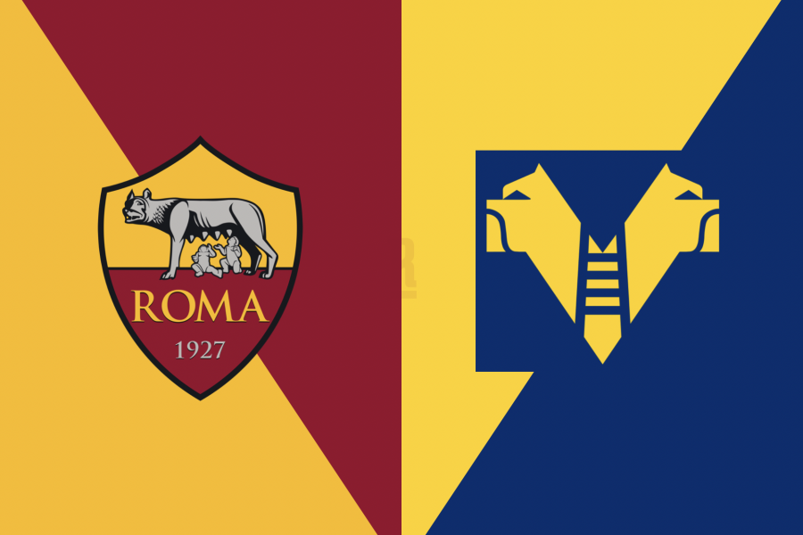 I loghi di Roma ed Hellas Verona