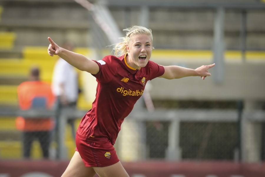 Haug durante una partita della Roma