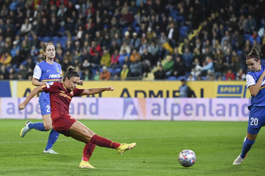 Serturini in campo con la Roma 