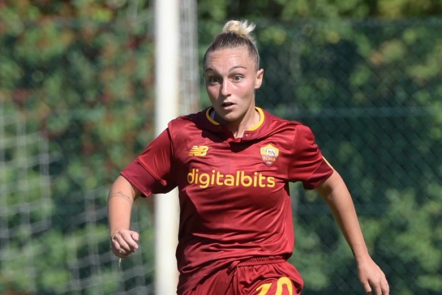 Giada Greggi durante una partita della Roma Femminile