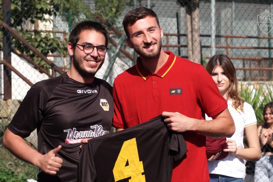 Cristante a Bastogi (canali ufficiali AS Roma)