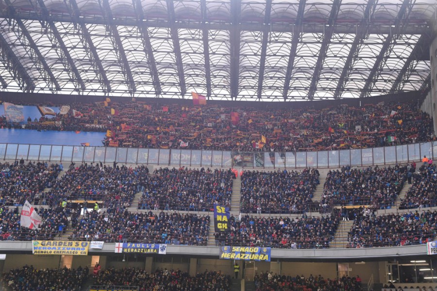 Tifosi della Roma a San Siro