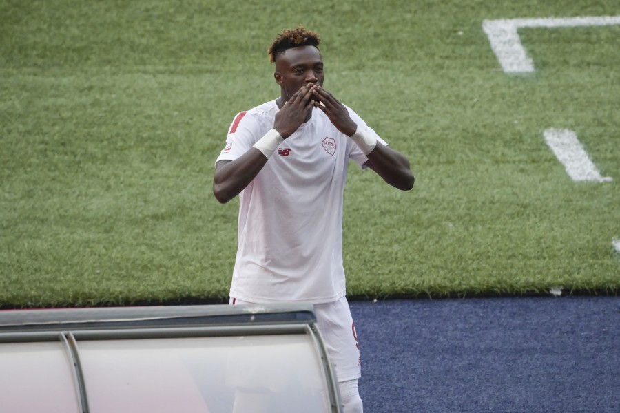 Tammy Abraham ieri all'Olimpico