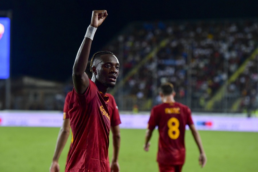 Abraham esulta gol empoli-roma