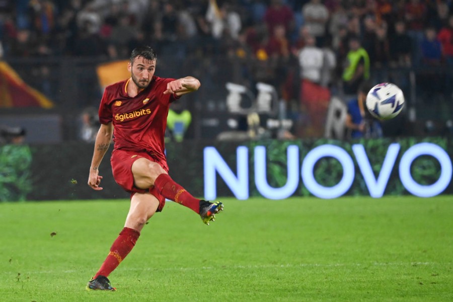 Cristante in campo con la Roma