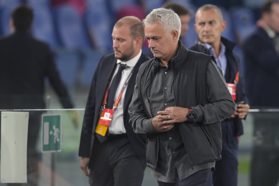 L'allenatore della Roma allo stadio Olimpico