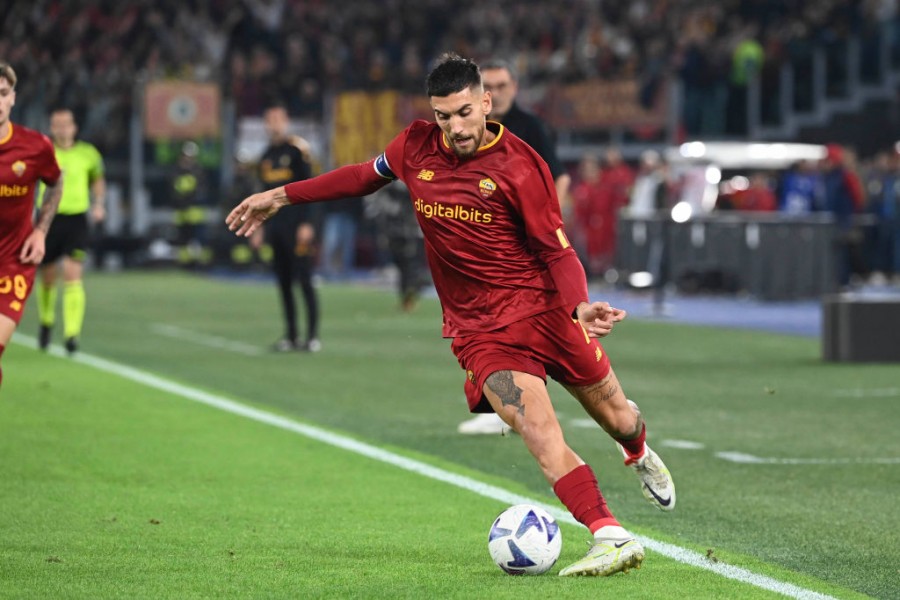 Lorenzo Pellegrini durante una partita della Roma