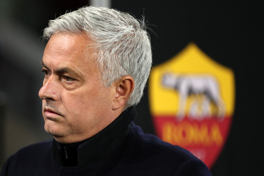 José Mourinho durante una partita della Roma