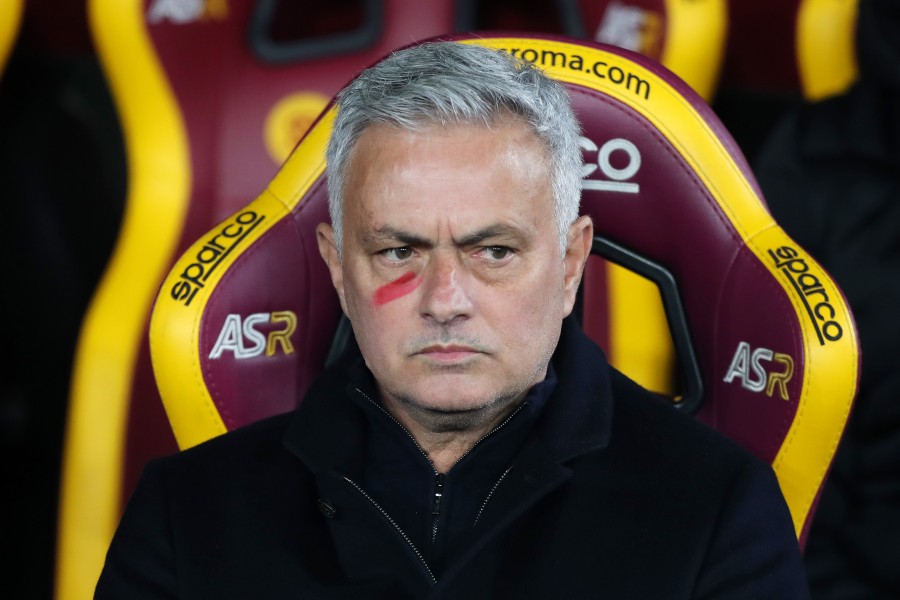 José Mourinho durante una sfida all'Olimpico 