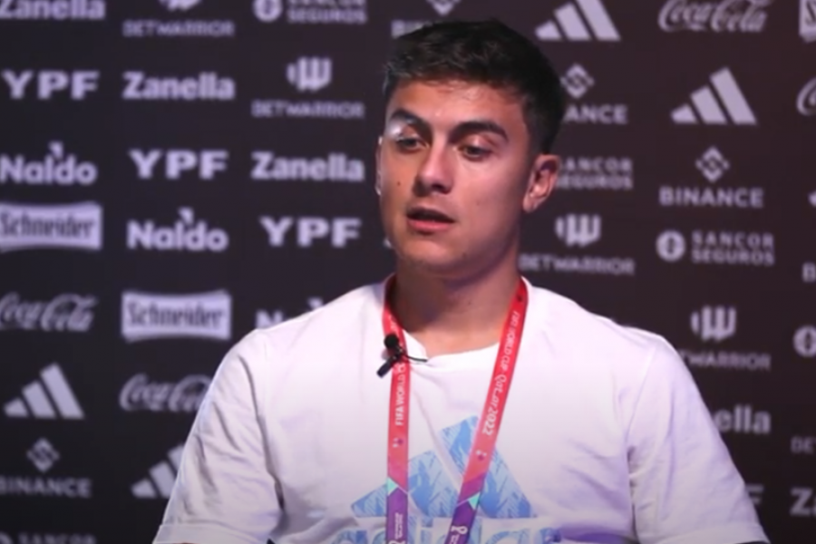 Dybala durante l'intervista a Zhibo Tv