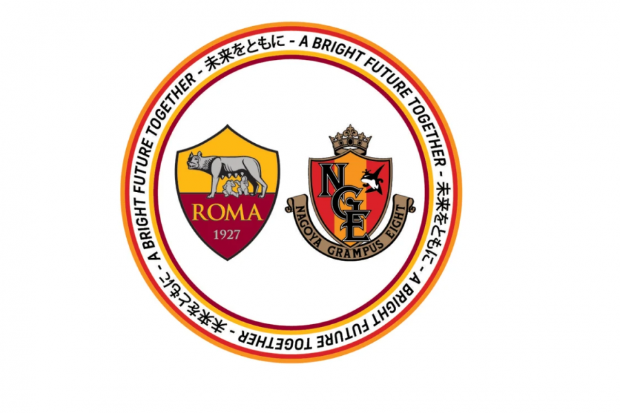 Il logo che identifica la partnership tra Roma e Nagoya Grampus