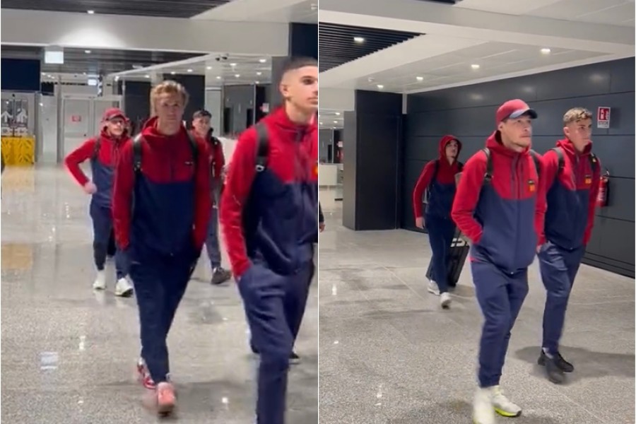 Solbakken e Belotti in partenza con la squadra, nel video postato dalla Roma su Twitter